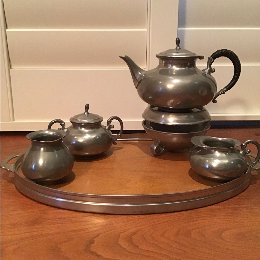 C K Holland Pure Pewter Tea Set